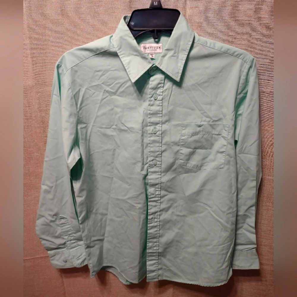 Van Heusen Size 16 Green long sleeve formal for Boy